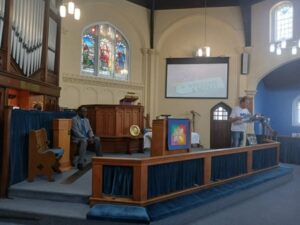 The Minister and one of the Steward's at the Covenant Service, September 2025