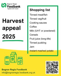 Harvest Appeal 2025 from the Foodbank - donations can be brought to the Foodbank or the church